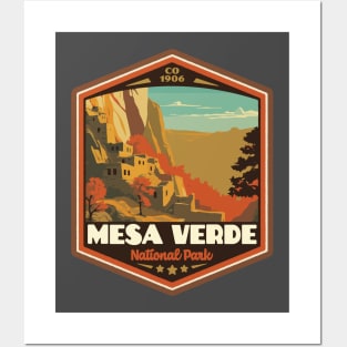 Mesa Verde National Park Vintage WPA Style National Parks Art Posters and Art